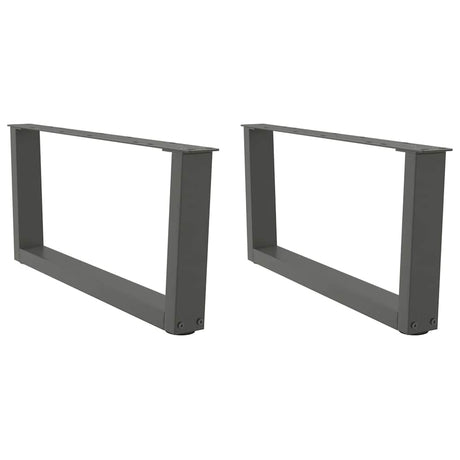 Vidaxl salontafelpoten 2 st v-vormig 70x(30-31,3) cm staal antraciet