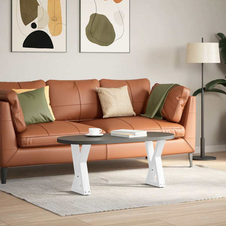 Vidaxl salontafelpoten 2 st 38x(42-43,3) cm staal wit