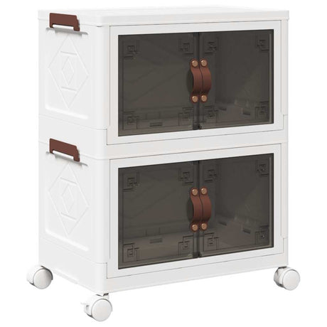 Vidaxx opbevaringsboks stabelbar med hjul 2-lags 28 l 48,5x29,5x59,5 cm