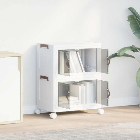 Vidaxx opbevaringsboks stabelbar med hjul 2-lags 28 l 48,5x29,5x59,5 cm