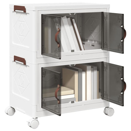 Vidaxx opbevaringsboks stabelbar med hjul 2-lags 28 l 48,5x29,5x59,5 cm