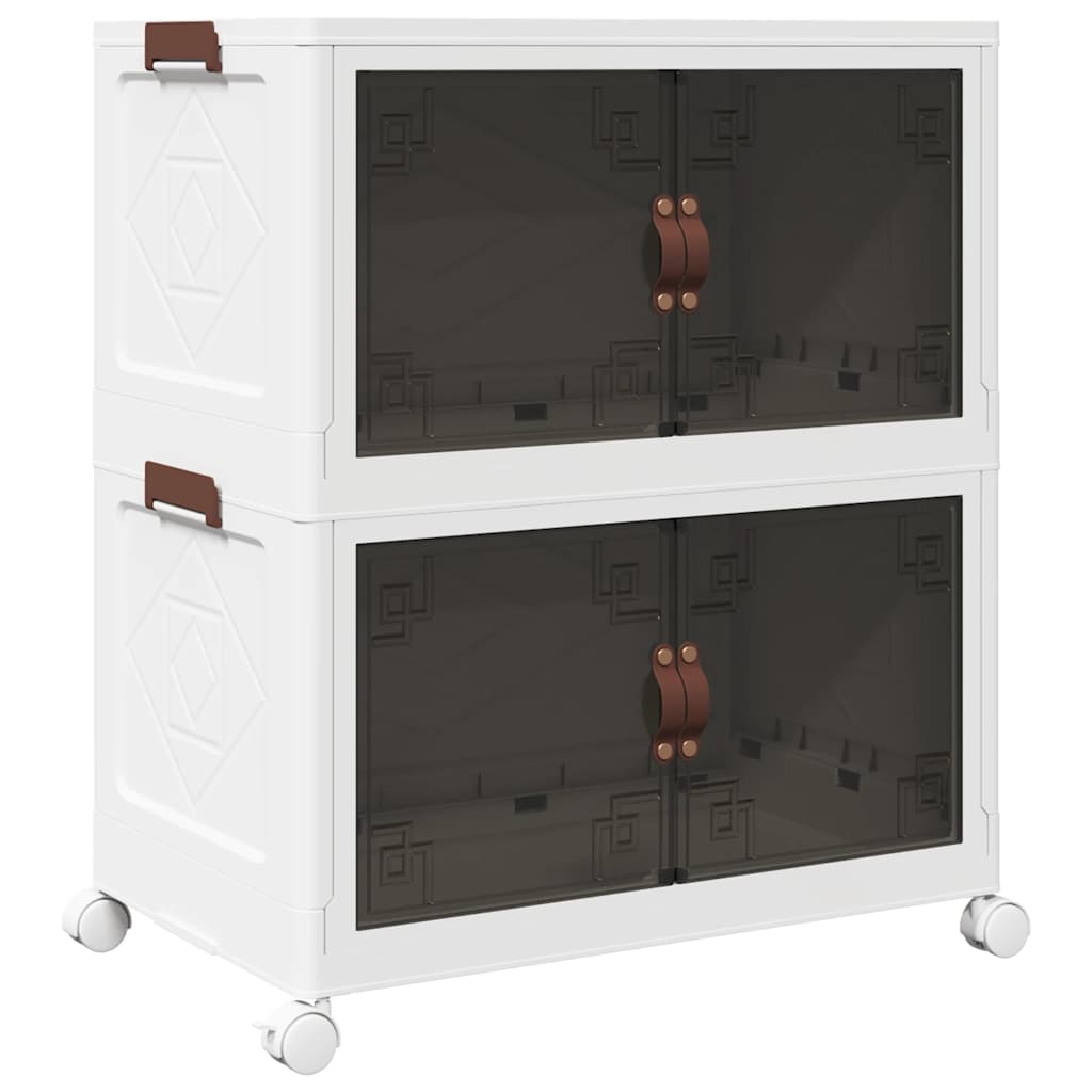Vidaxx opbevaringsboks stabelbar med hjul 2-lags 75 l 64x40x76 cm