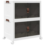 Vidaxx opbevaringsboks stabelbar med hjul 2-lags 75 l 64x40x76 cm