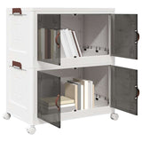 Vidaxx opbevaringsboks stabelbar med hjul 2-lags 75 l 64x40x76 cm