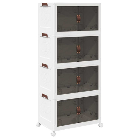 Vidaxx opbevaringsboks stabelbar med hjul 4-lags 75 l 64x40x141,5 cm