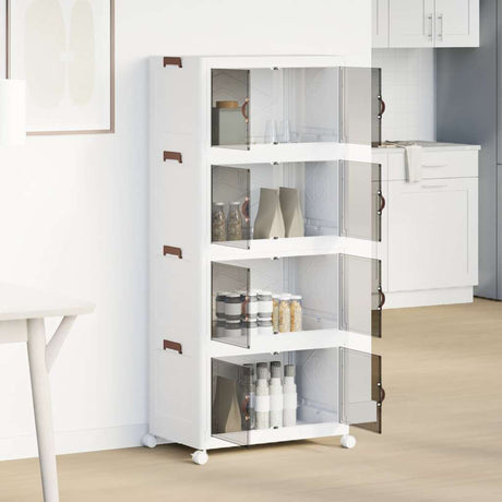 Vidaxx opbevaringsboks stabelbar med hjul 4-lags 75 l 64x40x141,5 cm