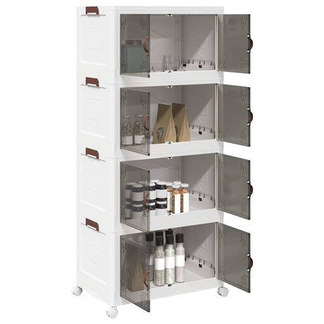 Vidaxx opbevaringsboks stabelbar med hjul 4-lags 75 l 64x40x141,5 cm