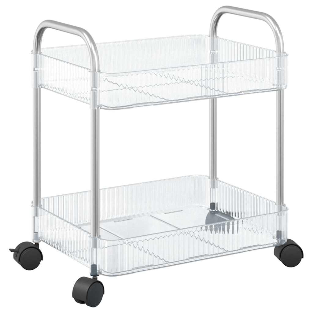 Vidaxx opbevaringsvogn 2-lags 37x28x43,5 cm akryl transparent