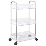 Vidaxx opbevaringsvogn 3-lags 37x28x68 cm akryl transparent