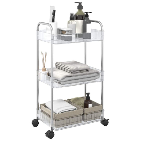Vidaxx opbevaringsvogn 3-lags 37x28x68 cm akryl transparent
