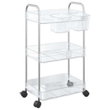 Vidaxx opbevaringsvogn 3-lags 37x28x68 cm akryl transparent