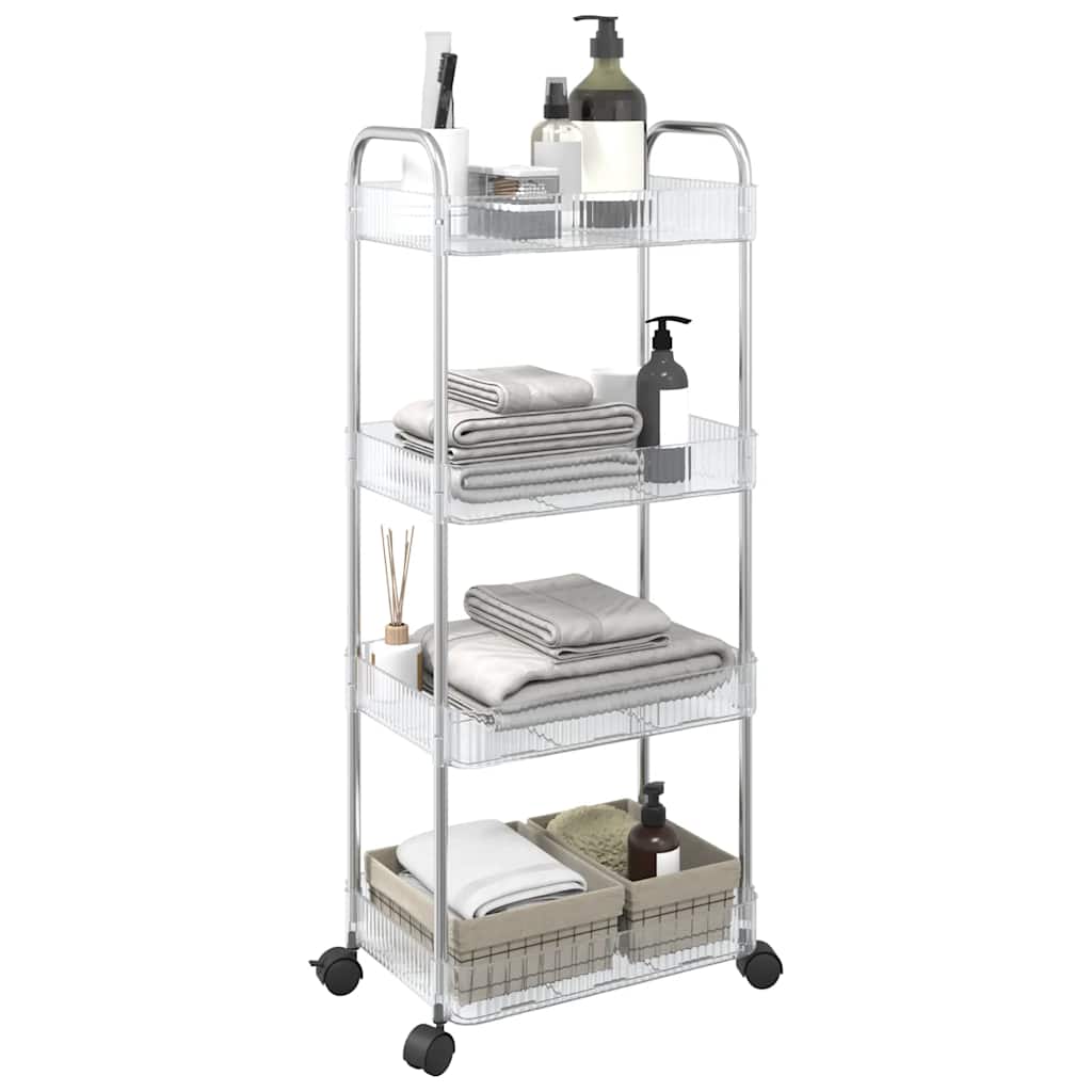 Vidaxx opbevaringsvogn 4-lags 37x28x95 cm akryl transparent