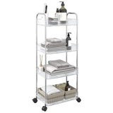 Vidaxx opbevaringsvogn 4-lags 37x28x95 cm akryl transparent