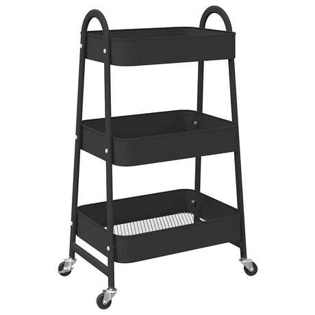 Vidaxx opbevaringsvogn 3-lags 42x41,5x77 cm stål sort
