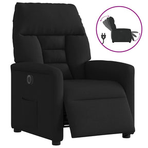 Vidaxl fauteuil verstelbaar elektrisch stof zwart