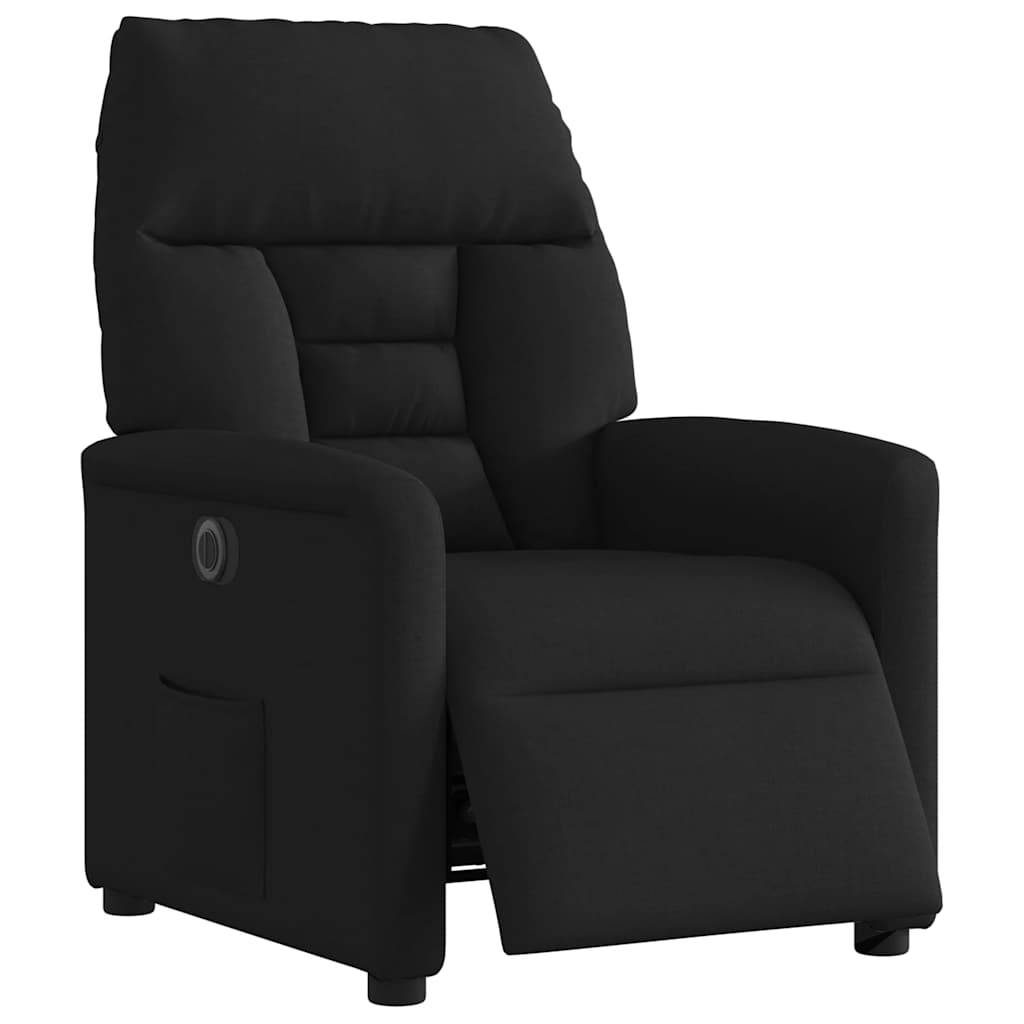 Vidaxl fauteuil verstelbaar elektrisch stof zwart