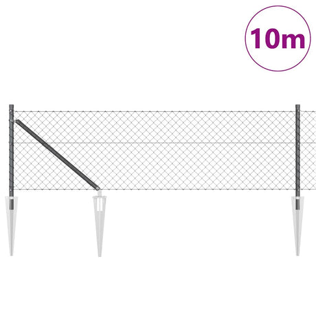 Vidaxl hegnspæl grå 10 x 0,8 m (40 x 40 mm mesh)