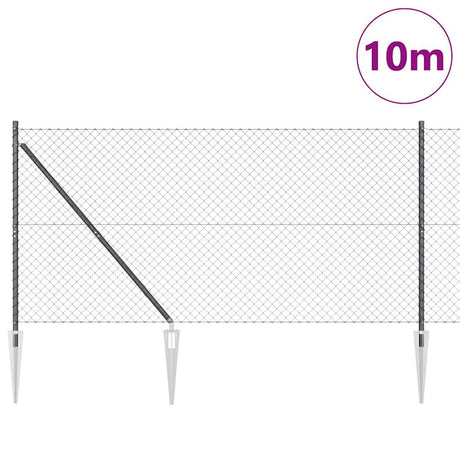 Vidaxl hegnspæl grå 10 x 1,2 m (40 x 40 mm mesh)