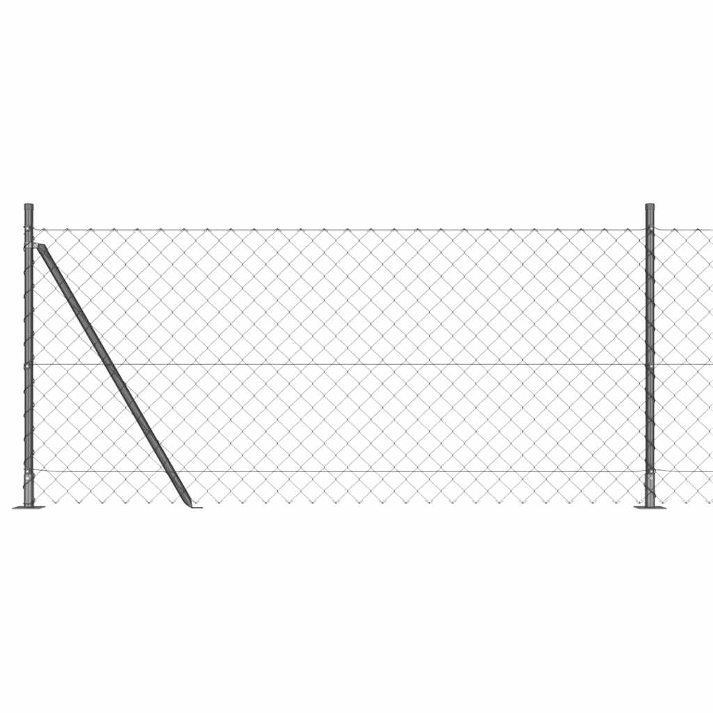 Vidaxl hegnspæl grå 10 x 1 m (60 x 60 mm mesh) stål og PVC
