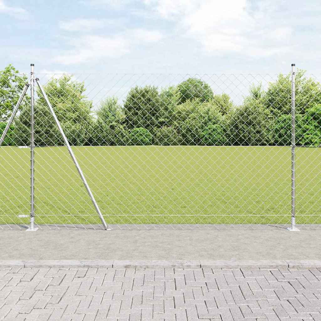 Vidaxl hegnspæl sølv 10 x 1,5 m (60 x 60 mm mesh) stål