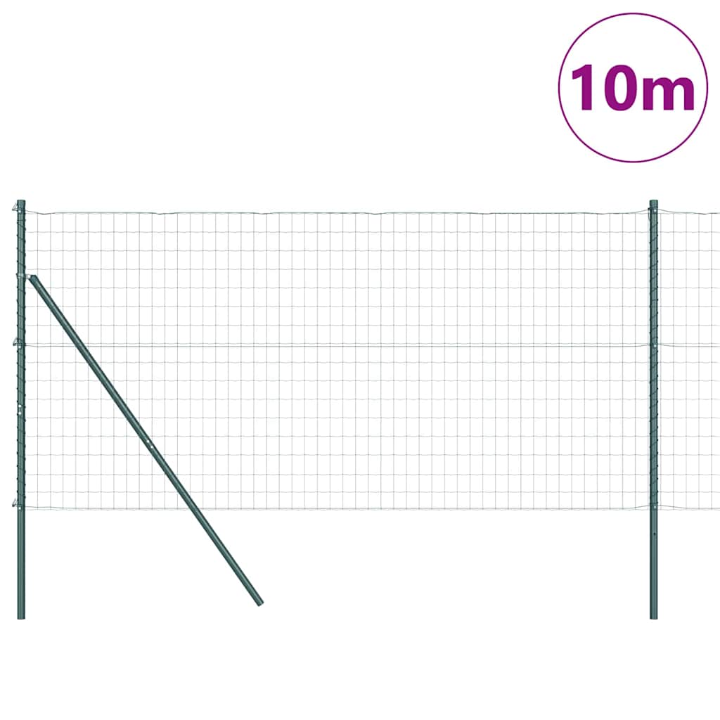 Vidaxxl hegn med stolpegrønt 1,2 x 10 m stål og PVC
