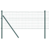 Vidaxxl hegn med stolpegrønt 0,6 x 10 m stål og PVC