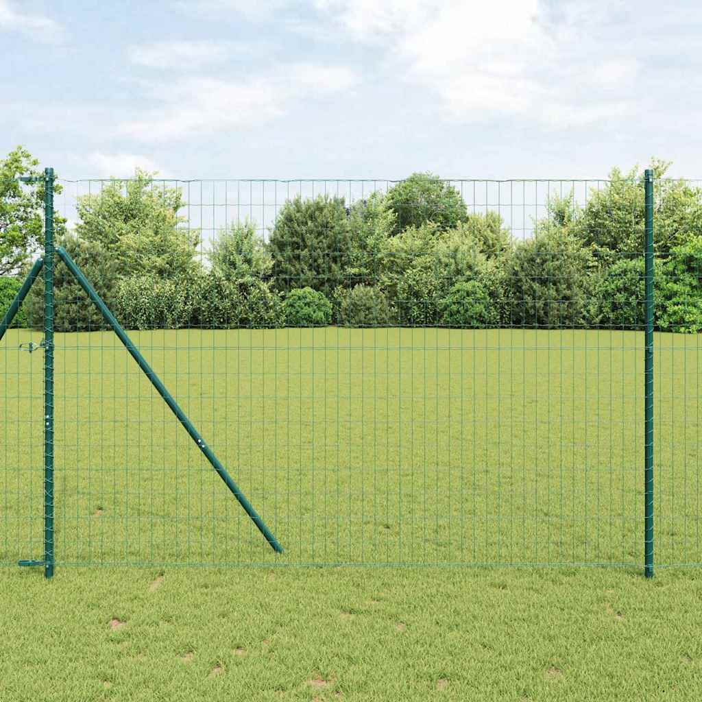 Vidaxl hegn med stolpegrønt 1,5 x 10 m stål og PVC
