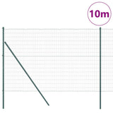 Vidaxl hegn med stolpegrønt 1,5 x 10 m stål og PVC