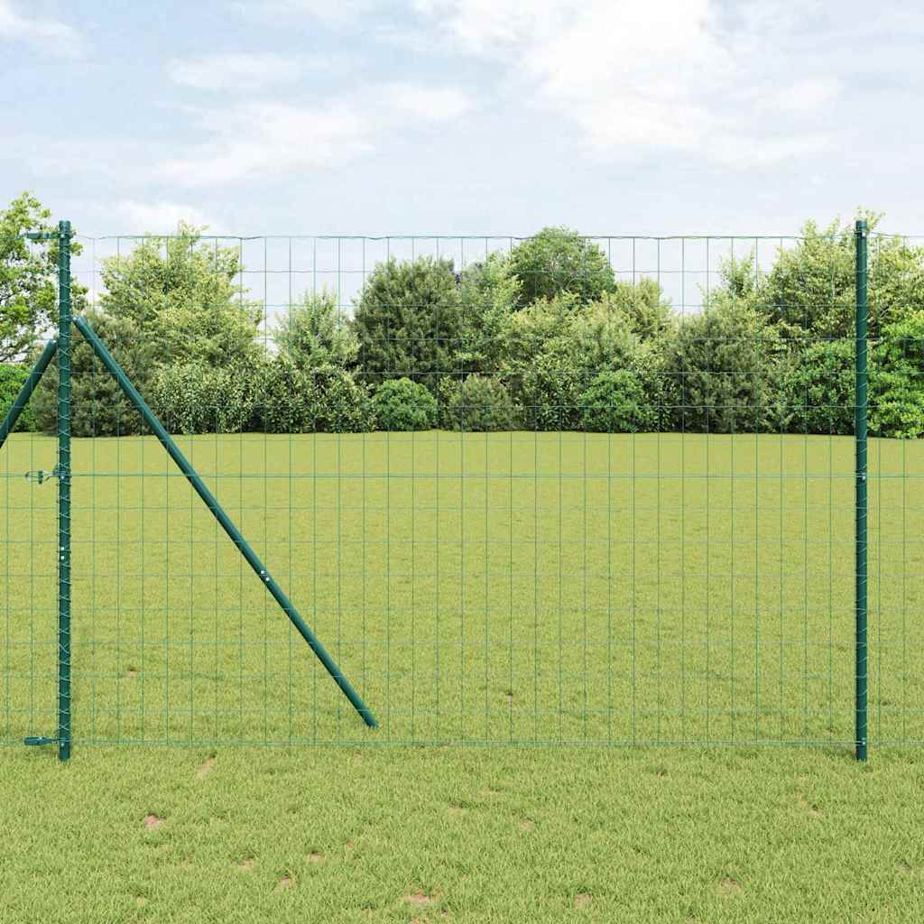 Vidaxl hegn med stolpegrønt 1,5 x 10 m stål og PVC