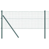 Vidaxxl hegn med stolpegrønt 0,6 x 25 m stål og PVC
