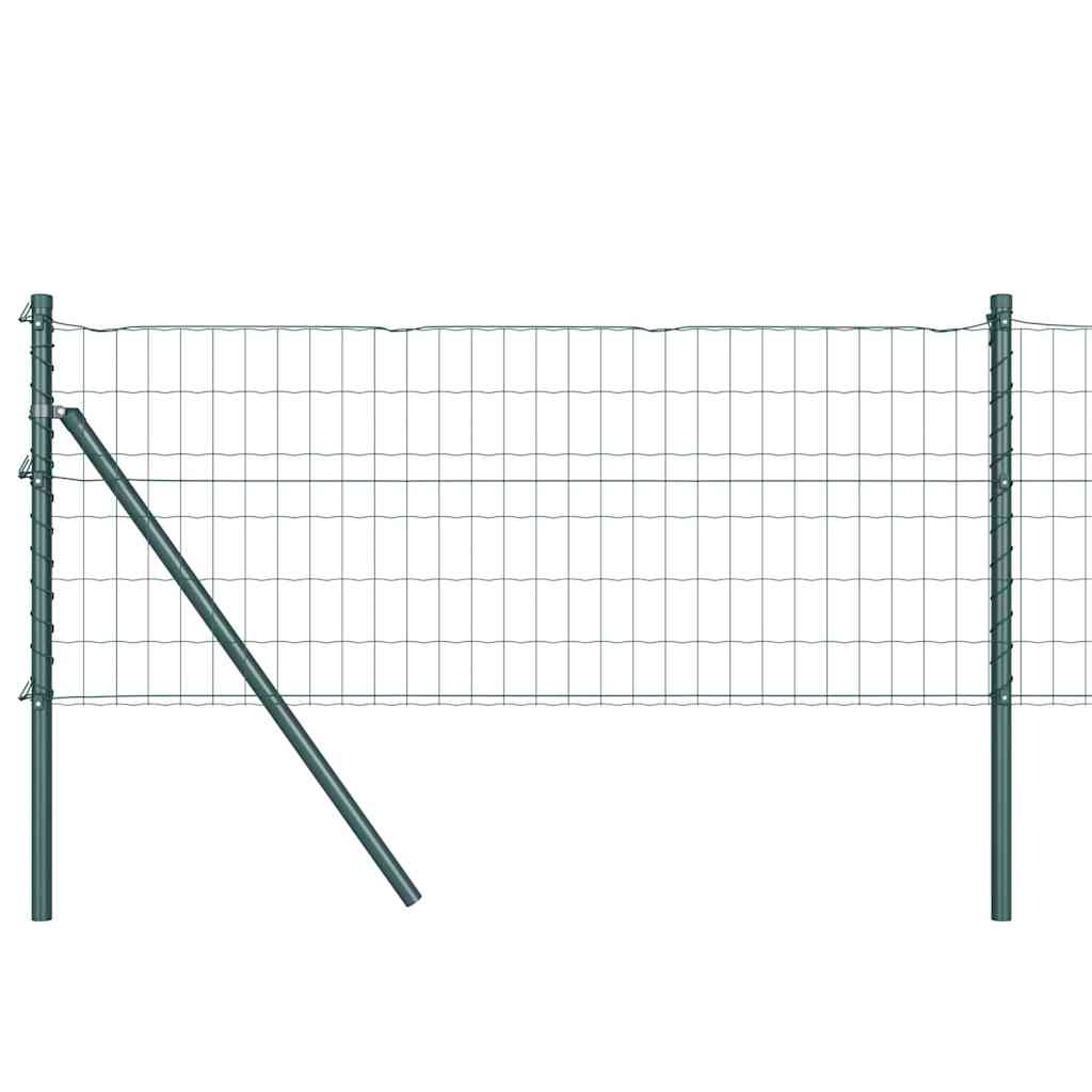 Vidaxxl hegn med stolpegrønt 0,6 x 25 m stål og PVC