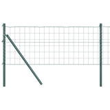 Vidaxxl hegn med stolpegrønt 0,8 x 25 m stål og PVC