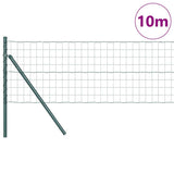 Vidaxxl hegn med stolpegrønt 0,4 x 10 m stål og PVC
