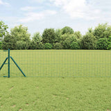 Vidaxxl hegn med stolpegrønt 0,4 x 25 m stål og PVC