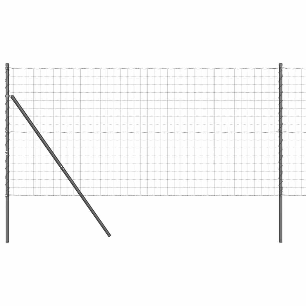 Vidaxxl hegn med stolpe grå 1 x 10 m stål