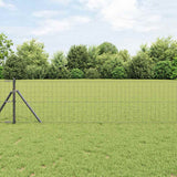 Vidaxl hegn med stolpe grå 0,6 x 25 m stål og PVC