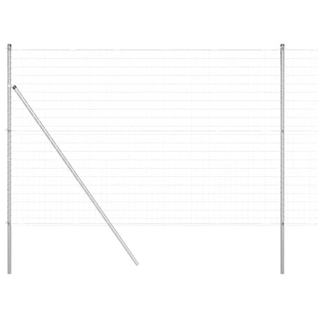 Vidaxl hegn med stolpe sølv 1,6 x 10 m stål og PVC