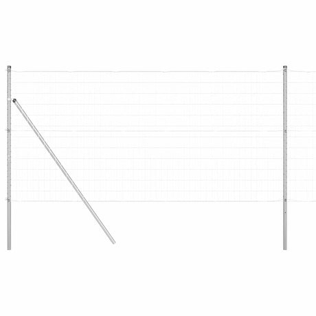 Vidaxl hegn med stolpe sølv 1,2 x 10 m stål og PVC
