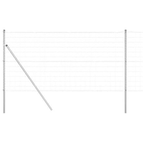 Vidaxl hegn med stolpe sølv 1 x 10 m stål og PVC