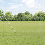 Vidaxl hegn med stolpe sølv 1,5 x 10 m stål og PVC