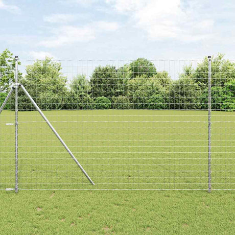 Vidaxl hegn med stolpe sølv 1,6 x 10 m stål og PVC