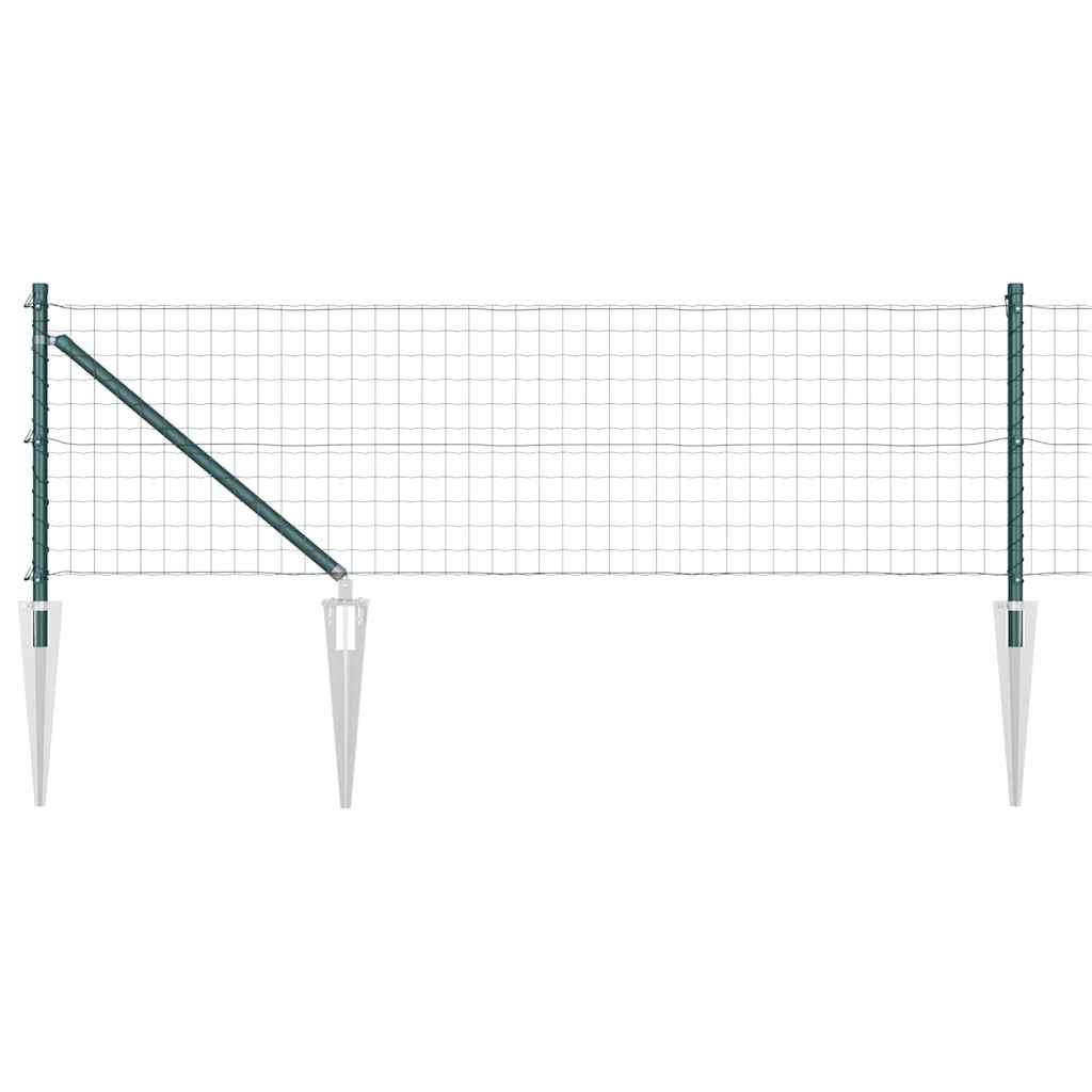 Vidaxxl hegn med stolpegrønt 0,4 x 10 m stål og PVC