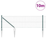Vidaxxl hegn med stolpegrønt 0,4 x 10 m stål og PVC