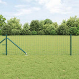 Vidaxl hek met paal groen 0,8 x 10 m staal