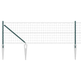 Vidaxl hek met paal groen 0,8 x 10 m staal