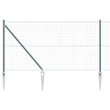 Vidaxl hek met paal groen 1 x 10 m staal