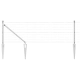 Vidaxl hek met paal zilver 0,4 x 10 m staal