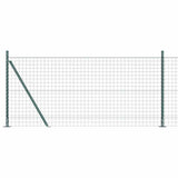 Vidaxl hek met paal groen 0,8 x 10 m staal en pvc