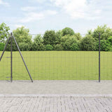 Vidaxl hek met paal grijs 1,2 x 10 m staal