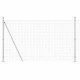 Vidaxl hek met paal zilver 1,4 x 10 m staal